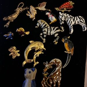 Charming Animal Brooch Collection – Enamel, Rhinestones, and Unique Designs
